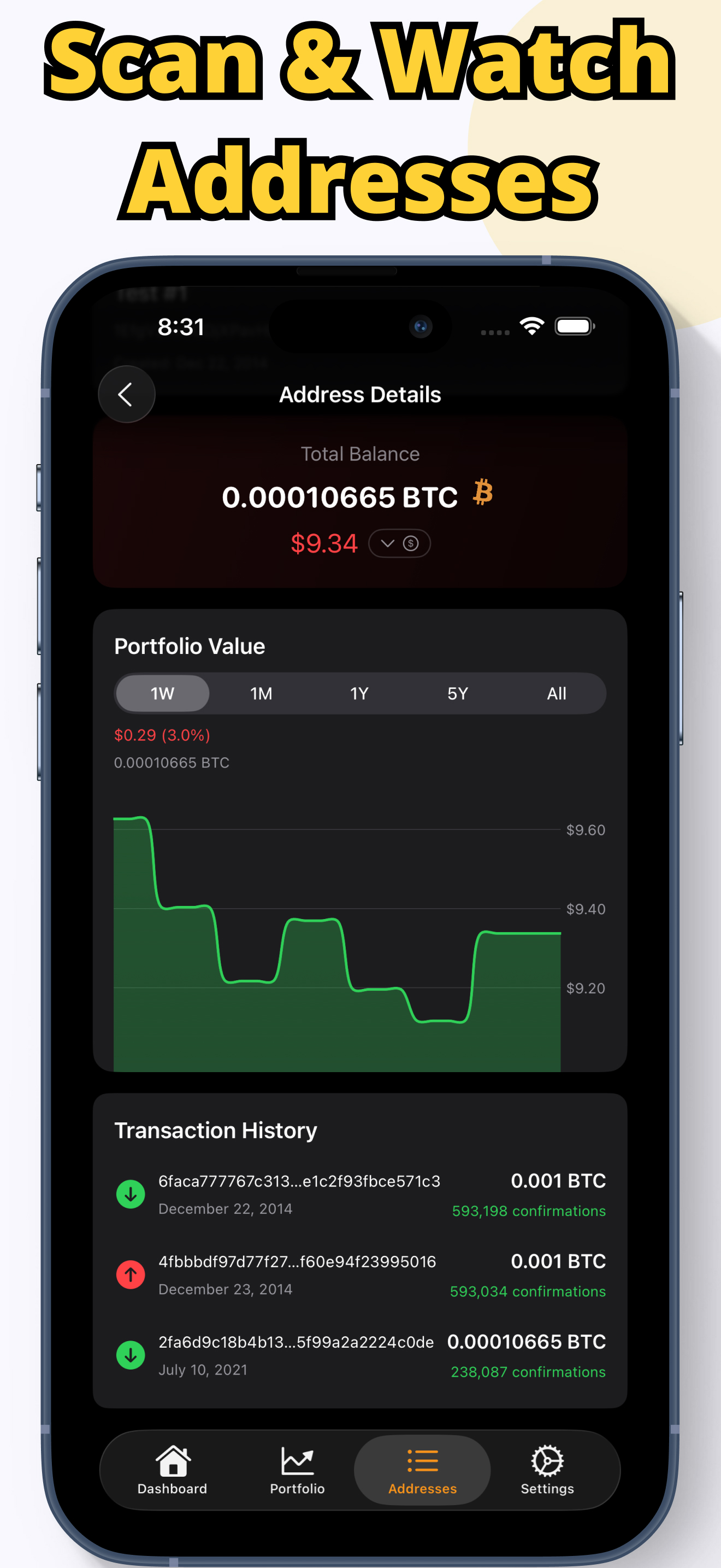 Bitcoin Scanner Screenshot 1